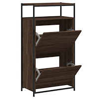 vidaXL Skohylla brun ek 60x34x112 cm konstruerat trä