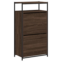 vidaXL Skohylla brun ek 60x34x112 cm konstruerat trä