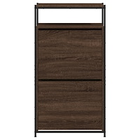 vidaXL Skohylla brun ek 60x34x112 cm konstruerat trä