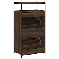 vidaXL Skohylla brun ek 60x34x112 cm konstruerat trä