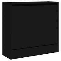 vidaXL Skohylla svart 60x21x57 cm konstruerat trä