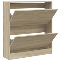 vidaXL Skohylla sonoma-ek 80x21x87,5 cm konstruerat trä