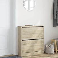 vidaXL Skohylla sonoma-ek 80x21x87,5 cm konstruerat trä