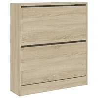 vidaXL Skohylla sonoma-ek 80x21x87,5 cm konstruerat trä