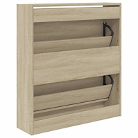 vidaXL Skohylla sonoma-ek 80x21x87,5 cm konstruerat trä