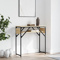 vidaXL Avlastningsbord med hylla sonoma-ek 75x30x75cm konstruerat trä