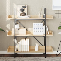 vidaXL Bokhylla 3 hyllplan sonoma-ek 100x33x108,5 cm konstruerat trä