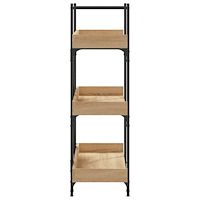 vidaXL Bokhylla 3 hyllplan sonoma-ek 100x33x108,5 cm konstruerat trä