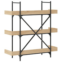 vidaXL Bokhylla 3 hyllplan sonoma-ek 100x33x108,5 cm konstruerat trä