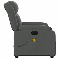 vidaXL Elektrisk massagefåtölj mörkgrå tyg