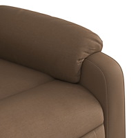 vidaXL Massagefåtölj med uppresningshjälp brun tyg