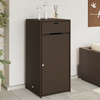 vidaXL Trädgårdsskåp brun 55x55x111 cm konstrotting