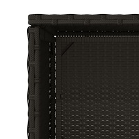 vidaXL Trädgårdsskåp svart 50x55x115 cm konstrotting