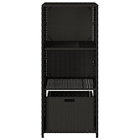 vidaXL Trädgårdsskåp svart 50x55x115 cm konstrotting
