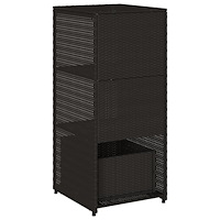 vidaXL Trädgårdsskåp svart 50x55x115 cm konstrotting