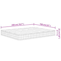 vidaXL Pocketresårmadrass medium fast 160x200 cm