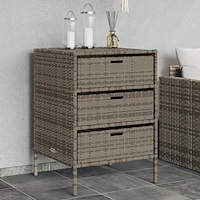 vidaXL Trädgårdsskåp grå 55x59x80 cm konstrotting