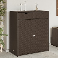 vidaXL Trädgårdsskåp brun 105x55x113 cm konstrotting