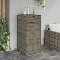 vidaXL Trädgårdsskåp grå 55x55x111 cm konstrotting