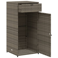 vidaXL Trädgårdsskåp grå 55x55x111 cm konstrotting