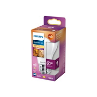 Philips Philips - LED-glödlampa - form: A60 - glaserad finish - E27 - 5.9 W - varmt vitt ljus - 2700 K - matt