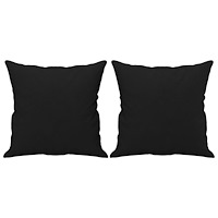 vidaXL 2-sitssoffa med prydnadskuddar svart 140 cm mikrofibertyg