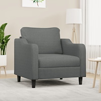 vidaXL Fåtölj mörkgrå 60 cm tyg