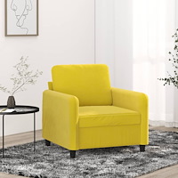 vidaXL Fåtölj Gul 60 cm sammet