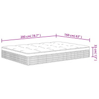 vidaXL Pocketresårmadrass medium plus 160x200 cm