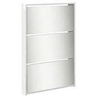 vidaXL Skoskåp med 5 skåp högglans vit 63x17x169,5 cm