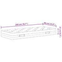 vidaXL Bonellresårmadrass medium 90x200 cm