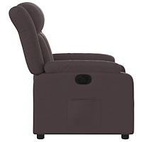 vidaXL Elektrisk reclinerfåtölj mörkbrun tyg