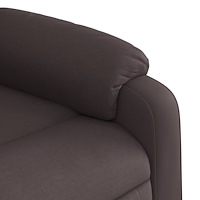 vidaXL Elektrisk reclinerfåtölj mörkbrun tyg