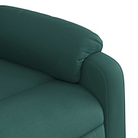 vidaXL Elektrisk reclinerfåtölj med uppresningshjälp mörkgrön tyg
