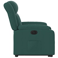 vidaXL Elektrisk reclinerfåtölj med uppresningshjälp mörkgrön tyg