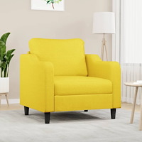 vidaXL Fåtölj ljusgul 60 cm tyg