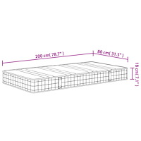 vidaXL Bonellresårmadrass medium 80x200 cm
