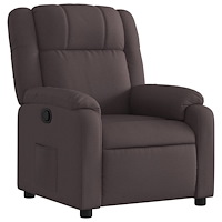 vidaXL Reclinerfåtölj mörkbrun tyg
