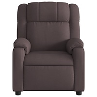 vidaXL Reclinerfåtölj mörkbrun tyg