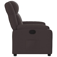 vidaXL Reclinerfåtölj mörkbrun tyg