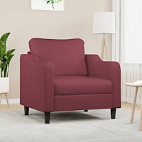 vidaXL Fåtölj vinröd 60 cm tyg