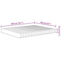 vidaXL Skummadrass medium mjuk 160x200 cm