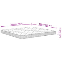vidaXL Skummadrass medium mjuk 180x200 cm