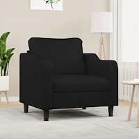 vidaXL Fåtölj svart 60 cm tyg