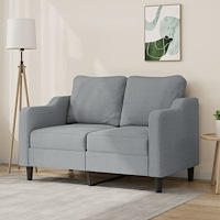 vidaXL 2-sitssoffa ljusgrå 120 cm tyg