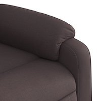 vidaXL Elektrisk reclinerfåtölj mörkbrun tyg