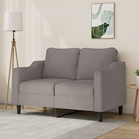 vidaXL 2-sitssoffa taupe 140 cm tyg