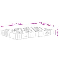 vidaXL Pocketresårmadrass medium fast 140x190 cm