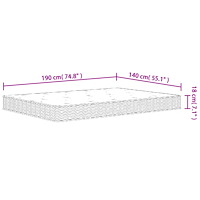 vidaXL Bonellresårmadrass medium 140x190 cm