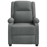 vidaXL Reclinerfåtölj mörkgrå tyg